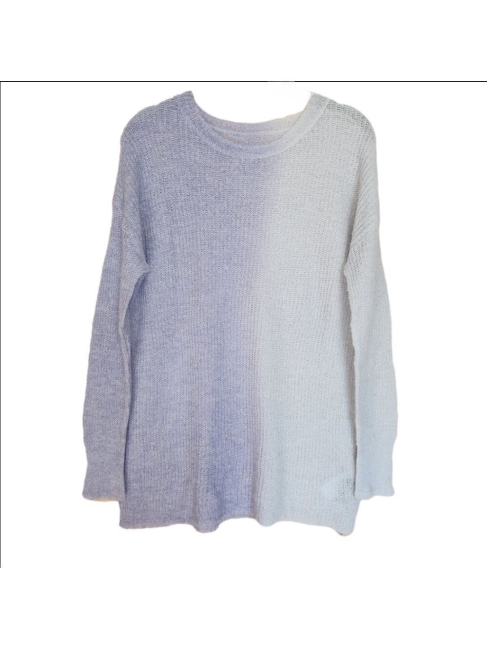 CIDER LAVENDER GRAY GRADIENT OMBRE LIGHTWEIGHT TUNIC SWEATER SMALL NWT
